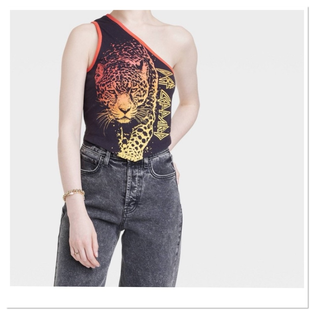 Women’s Def Leppard One Shoulder Tank Top
